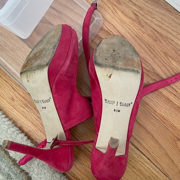 Whbm fuchsia suede heels - Picture 2 of 3